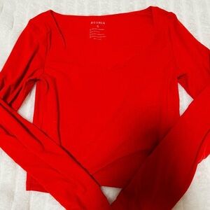 ReoRia Vibrant Red Long Sleeve Tee